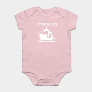 Sleigh Queen Sassy Christmas slay gurl design Baby Bodysuit